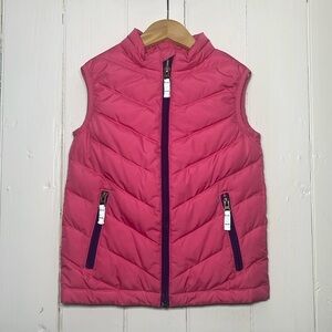 HANNA ANDERSSON Pink Zip Up Puffer Vest